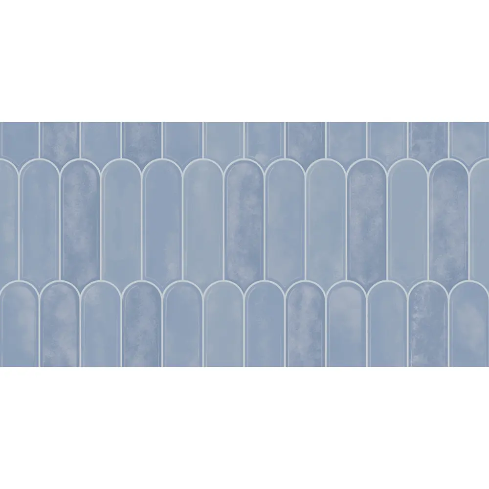 Настенная плитка Azori Salieri Blue 31.5x63 см 1.79 м² глянцевая цвет синий 89453957 STLM-2041548 - Вид №1