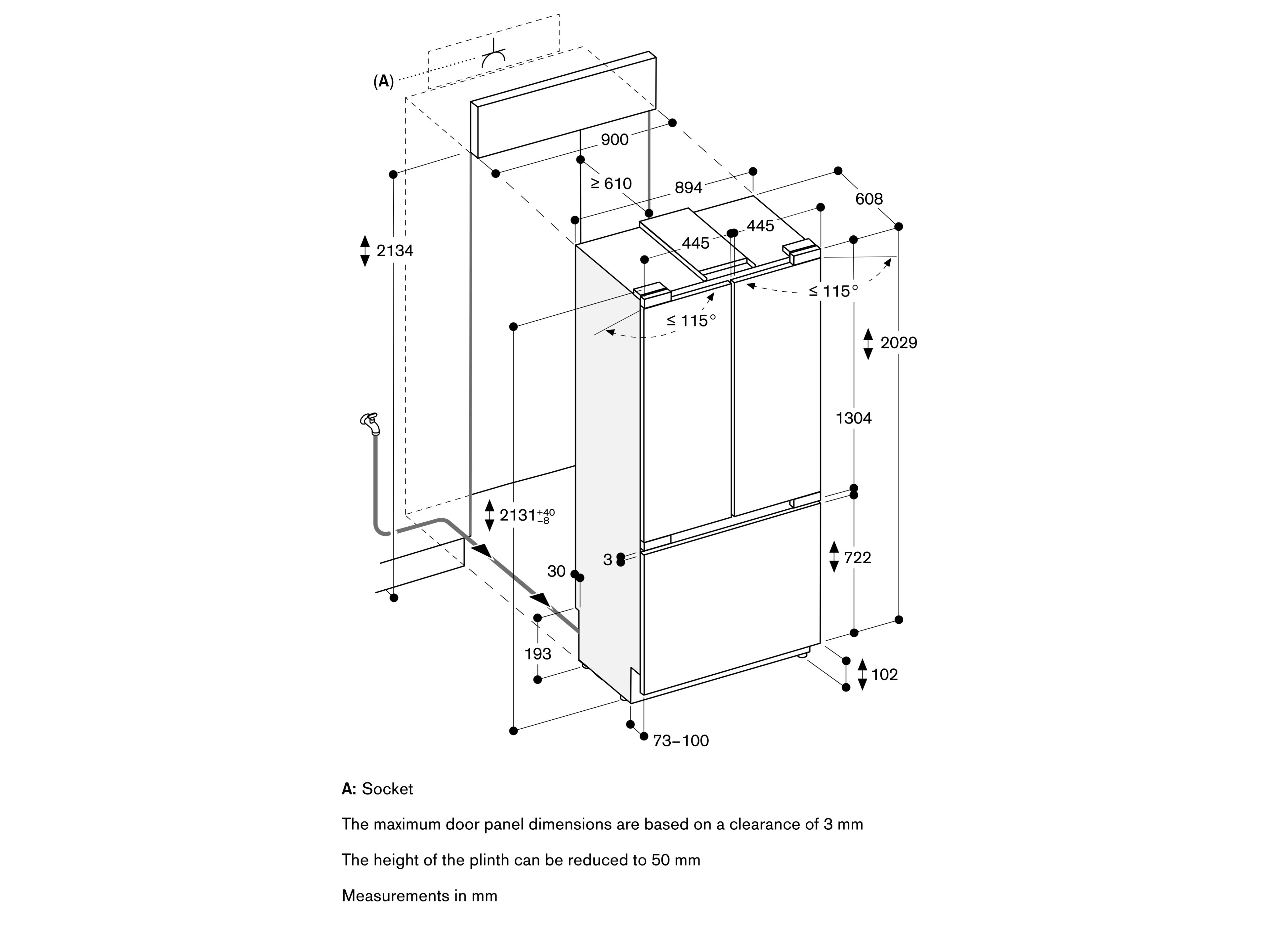 Комбинированный холодильник no frost с морозильной камерой GAGGENAU серия 400 ARCH-00123313 - Вид №10