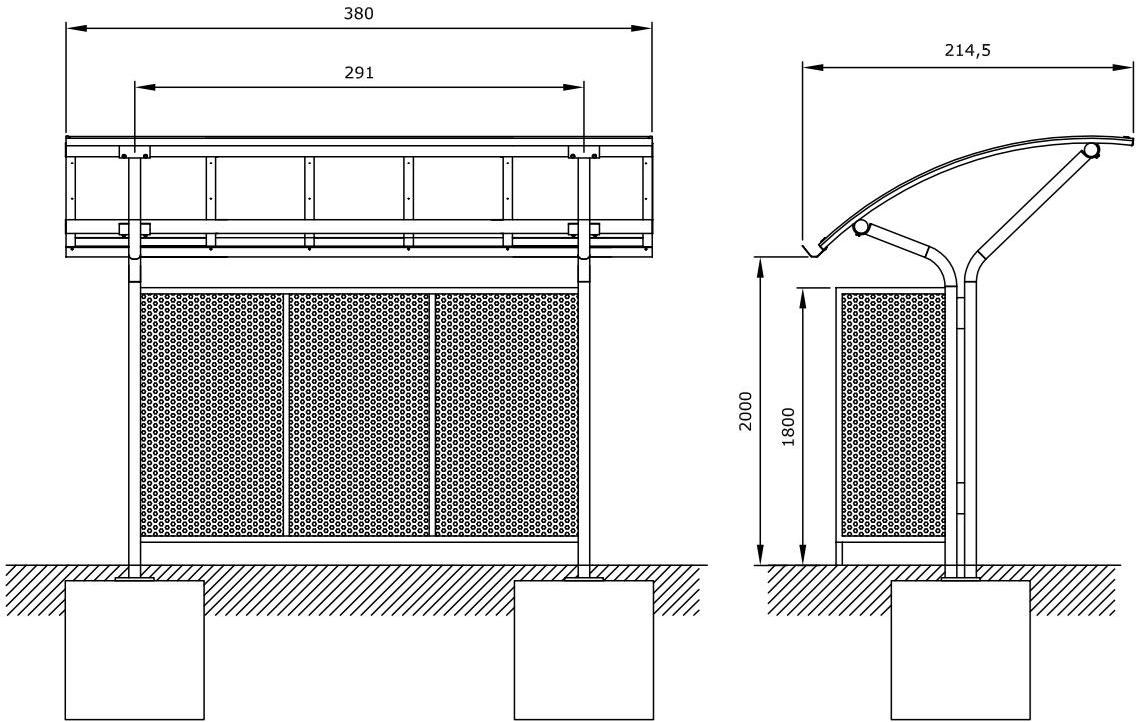 Euroform W Многофункциональный металлический навес  730  - Вид №1