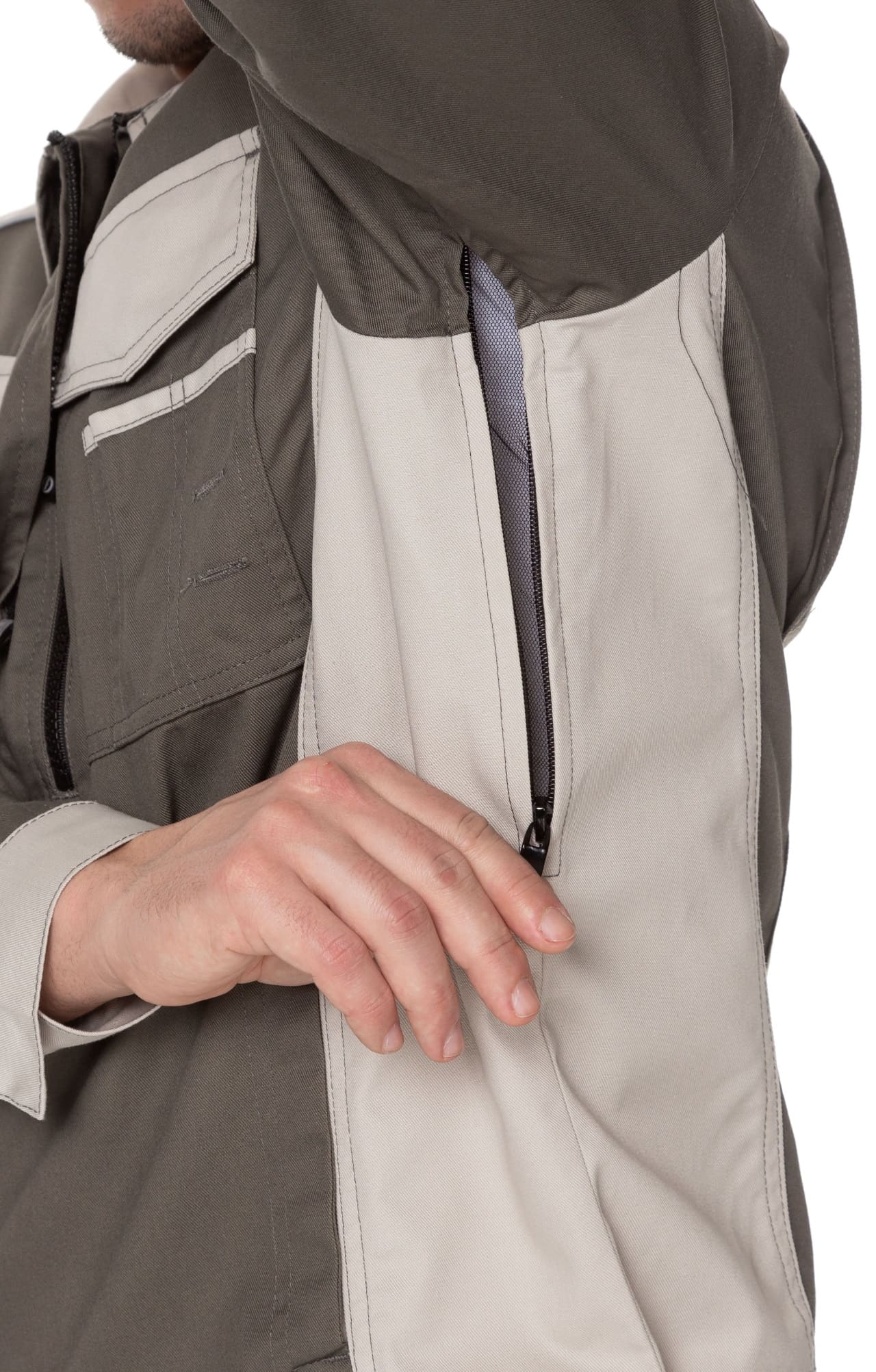 4957102 Костюм  NEW серый хаки с серым песком STATUS  Летняя спецодежда  размер 52-54/182-188  - Вид №16