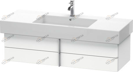 VE621501818 Тумбочка подвесная Vero #VE6215 1200 x 446 мм Белый матовый, декор Duravit