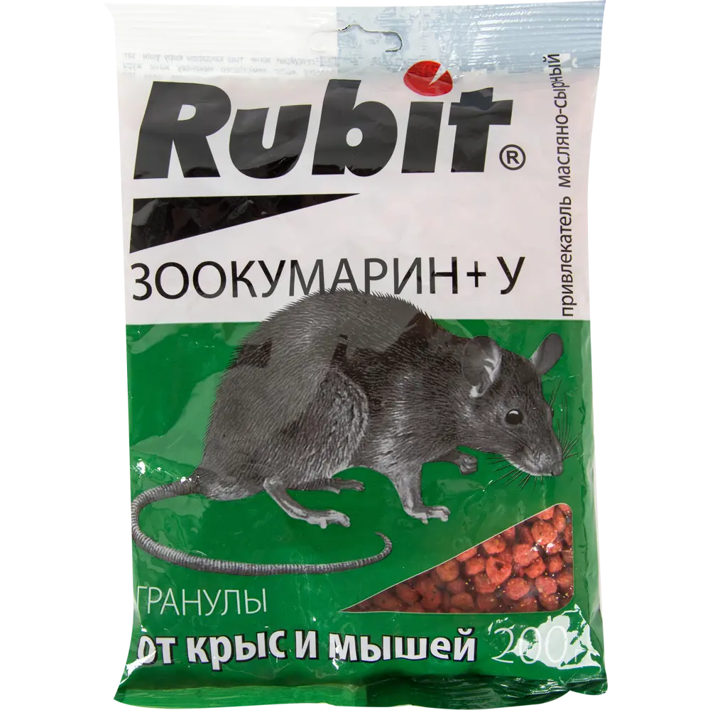Средство от крыс и мышей Зоокумарин сырный 200 г 82274669 STLM-2166695 RUBIT 
