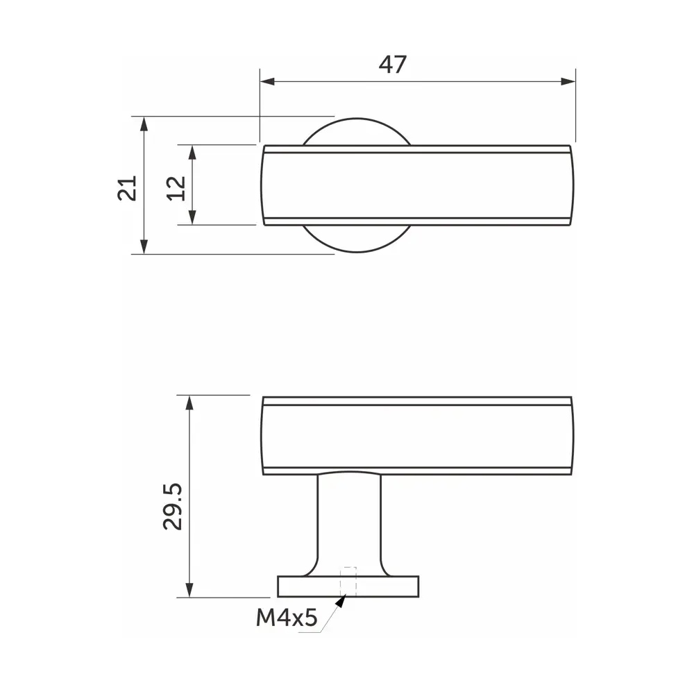 Мебельная ручка-кнопка Sigma цвет графит 87686807 STLM-2139807 AKS  - Вид №5