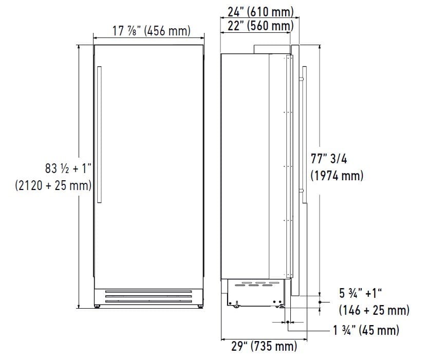 Встраиваемый вертикальный морозильник из нержавеющей стали FHIABA ARCH-00133544 - Вид №4