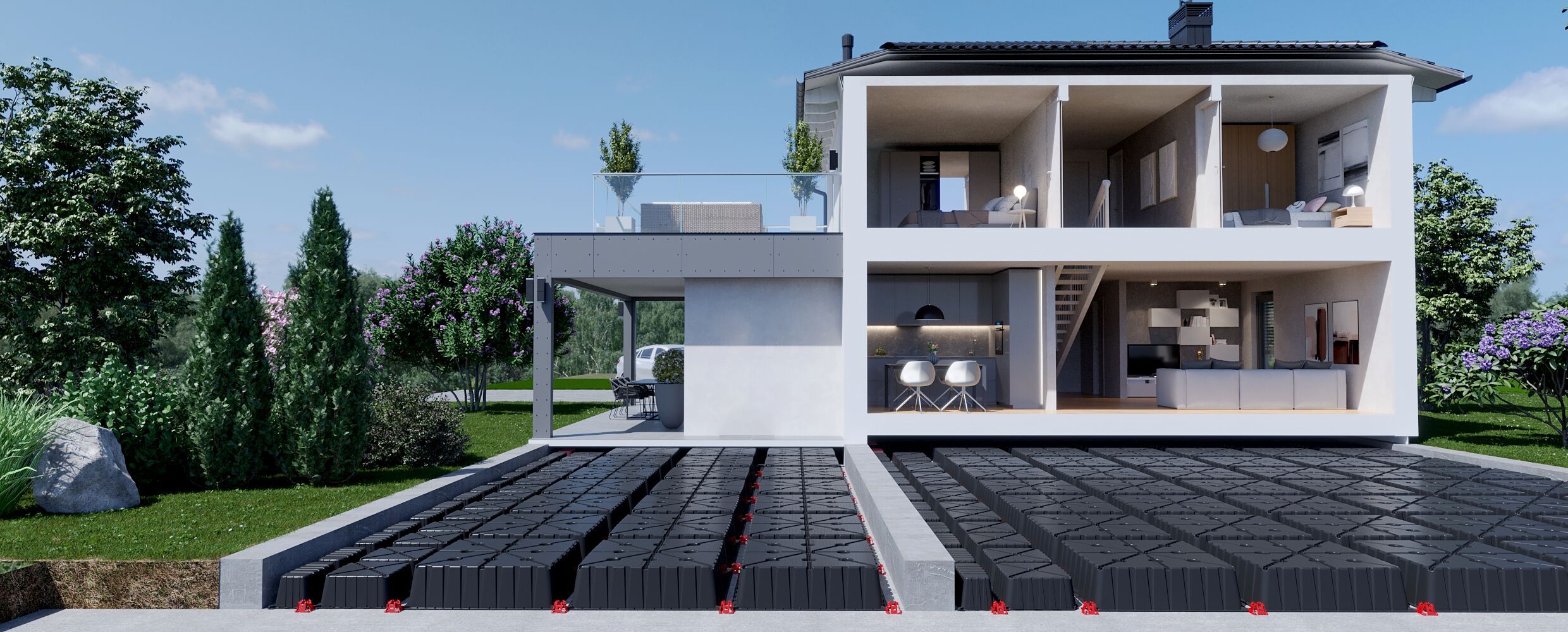 Модульная опалубка с утечкой из переработанного полипропилена Geoplast GEOPOD ARCH-00007465 - Вид №3