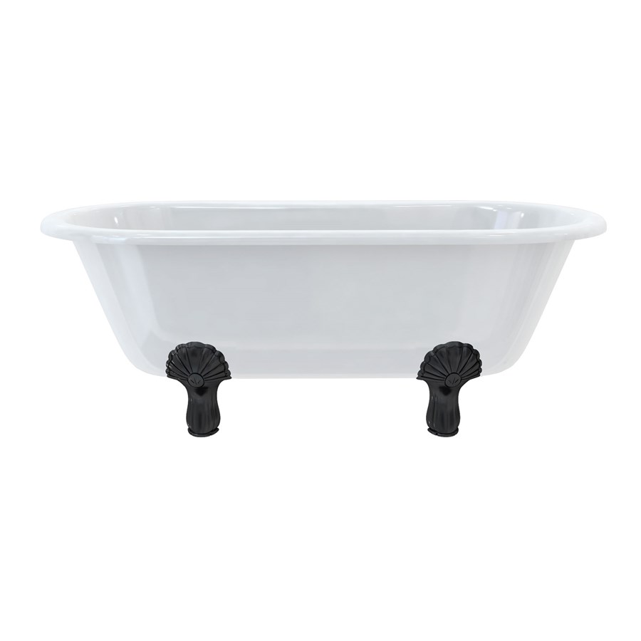 Burlington Двухсторонняя ванна Windsor 170 см с роскошными ножками с ножками Luxury Claw в черном цвете E3 L1B  - Вид №5