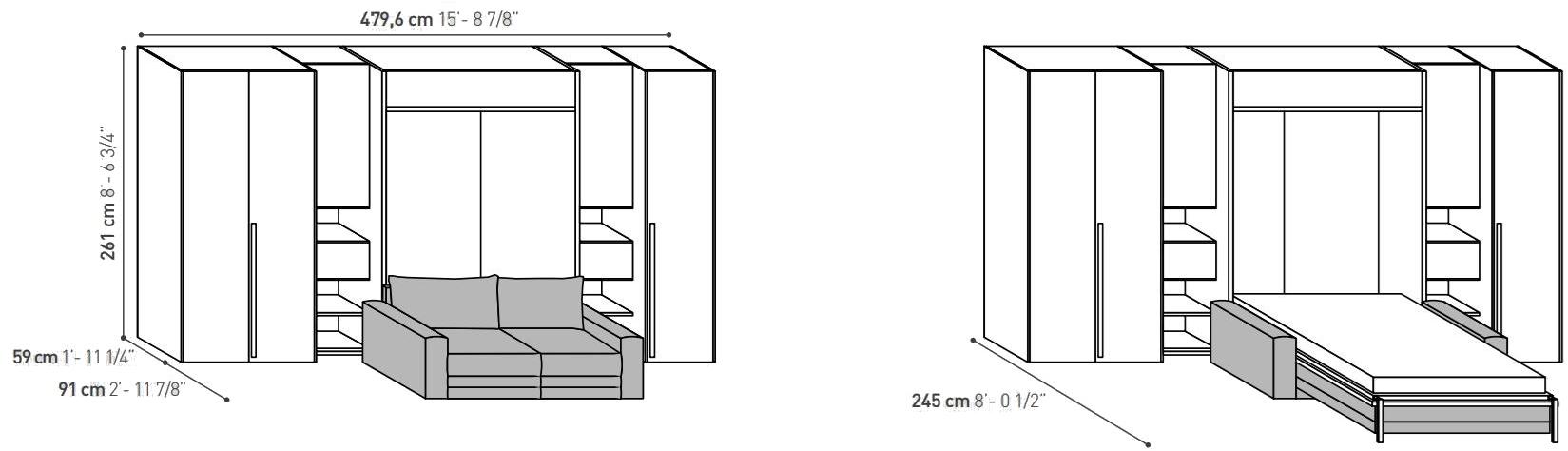 TUMIDEI Раскладная кровать со шкафом On-off sun-id-1359286 - Вид №4