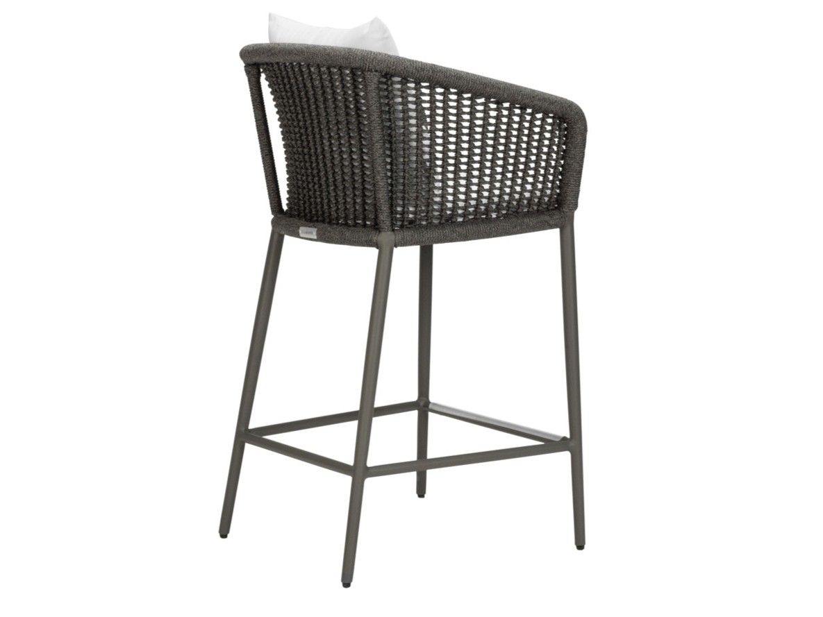 Табурет из морской веревки и алюминия с подлокотниками JANUS et Cie Knot ARCH-00021697 - Вид №6