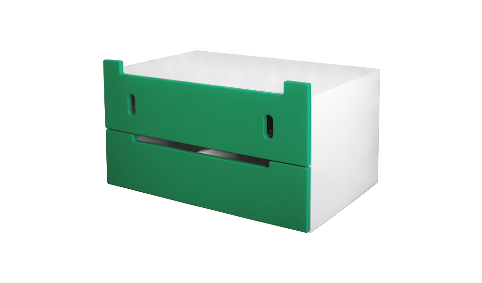 Комод детский малый с 2 ящиками и декором "Прожорливый Робби" МАНДАРИН ЧУДИКИ 178773 Желтый Santreyd  - Вид №2