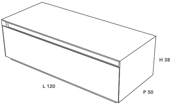 Italgraniti Низкопольный шкаф для ванной из керамогранита Italgranitilive Lofty00001 - Вид №2
