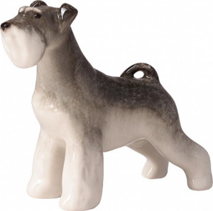 10590757 Императорский фарфоровый завод Скульптура "Цвергшнауцер" Фарфор твердый