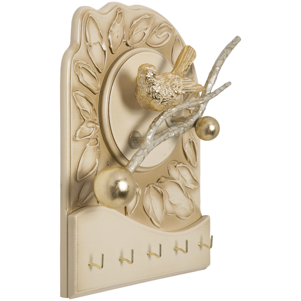 73001 Полка-ключница Терра Бранч Айвори Мраморное Золото BOGACHO 4627179659561