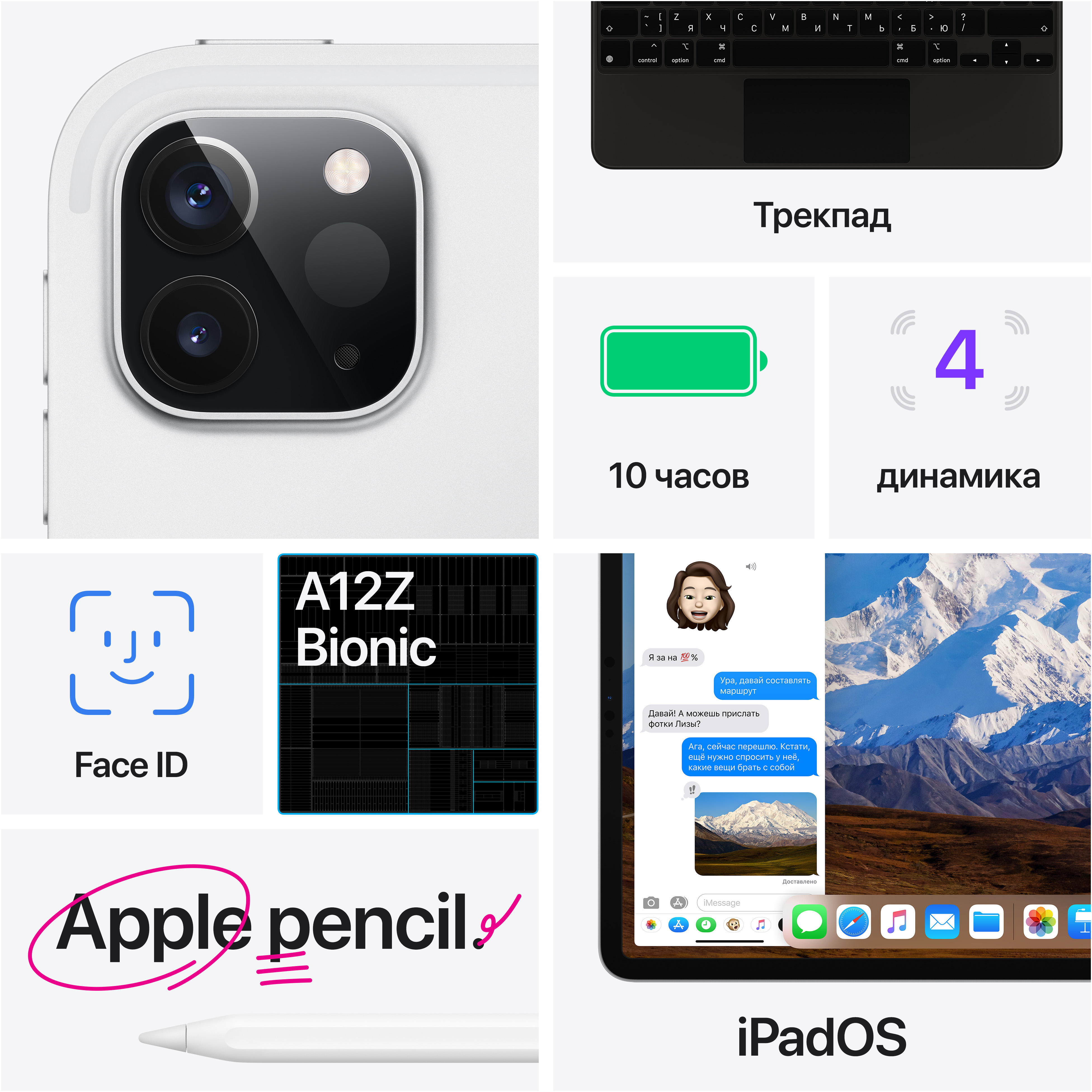 MXDD2RU/A 11-inch ipad pro wi‑fi 256gb - silver Apple Santreyd  - Вид №8