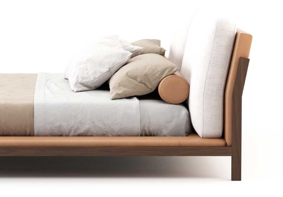 Двуспальная кровать из верблюда с мягким изголовьем Stylish Club Milos ARCH-00047409 - Вид №25