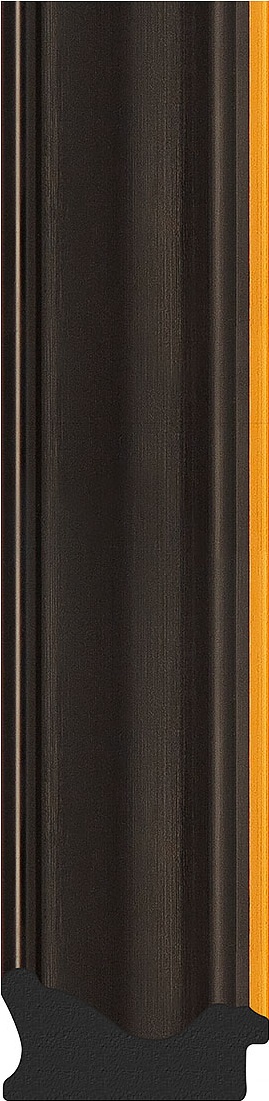 BY 7403 Зеркало в багетной раме - черное дерево с золотом 71 mm EVOFORM Octagon - Вид №3