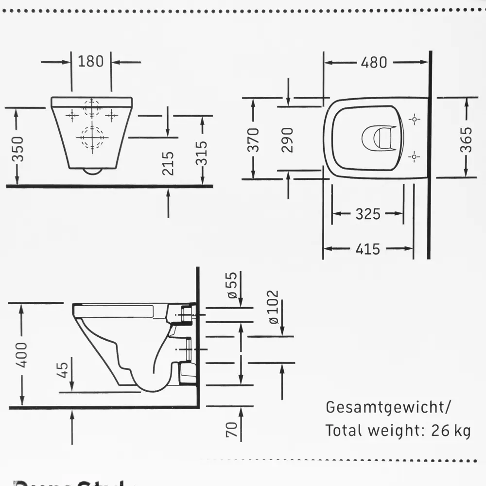 Унитаз подвесной Durastyle 82016418 STLM-2000292 Duravit - Вид №8