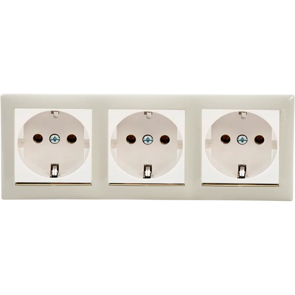 Рамка Legrand Valena Classic: 3 поста в элегантном белом с золотым штрихом 82365944 STLM-0025554 - Вид №2