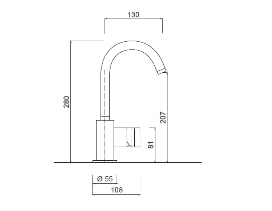 Однорычажный смеситель для раковины Rubinetteria Giulini MyRing ARCH-00105515 - Вид №2