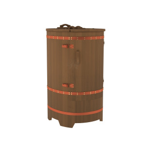 893 Фитобочка прямая "Премиум" цвет орех, покрытие тиковым маслом, фурнитура 007 Alyarus