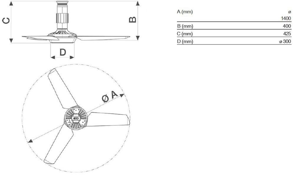 Vortice Потолочный вентилятор Nordik air design 61036 - Вид №3