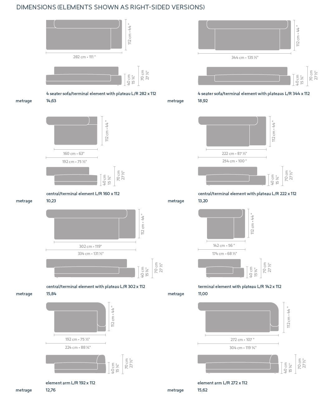 Модульный угловой диван из ткани Linteloo PASHA ARCH-00117767 - Вид №12
