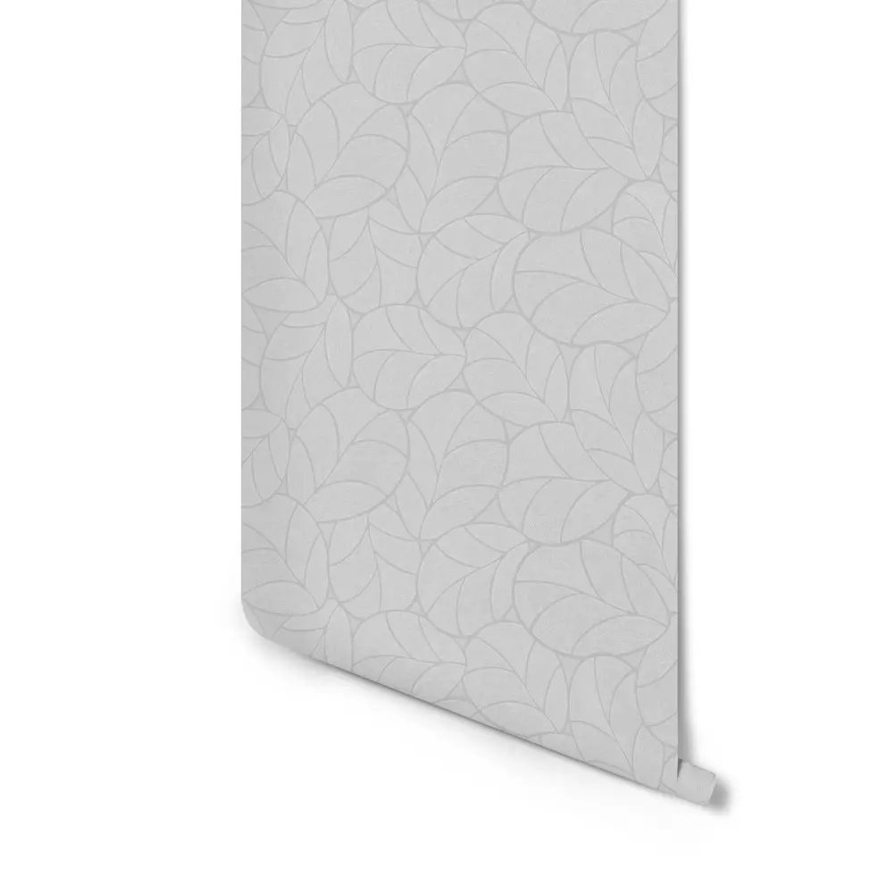 Обои флизелиновые 1.06х10 м листья цвет серый ED 1050-11 17130629 STLM-2017188 EURO DECOR Naomi
