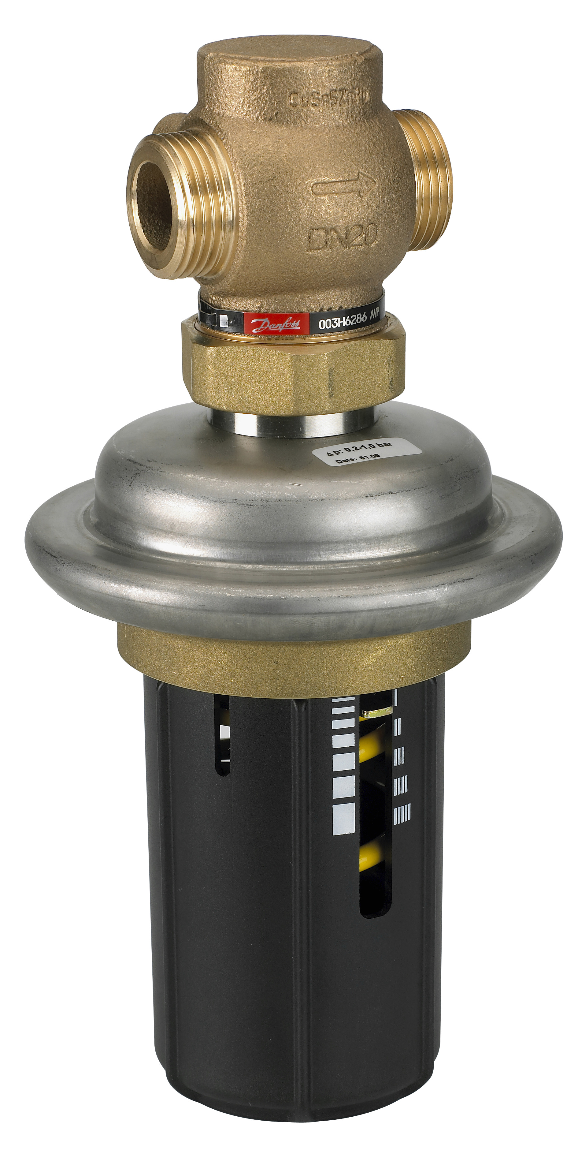 Danfoss Регулятор перепада давлений DPR для монтажа на обратном трубопроводе РПД DPR PN25 20/6,3/0,2-1,0фл./обр. 003H6128  - Вид №4