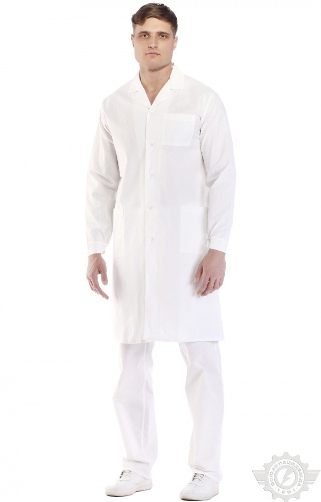 61725 Халат мужской белый  Медицинская одежда  размер 52-54/182-188 Спецодежда  - Вид №10