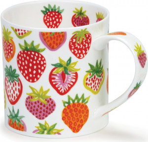 10625356 Dunoon Кружка Dunoon "Клубника.Оркни" 350мл Фарфор костяной