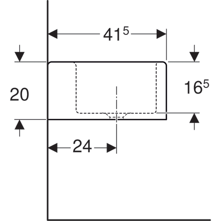 430200016 Раковина детская Geberit Bambini, на два смесителя Geberit  - Вид №4