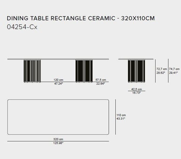 Прямоугольный стол из тикового дерева TRIBÙ восемь ARCH-00078039 - Вид №4