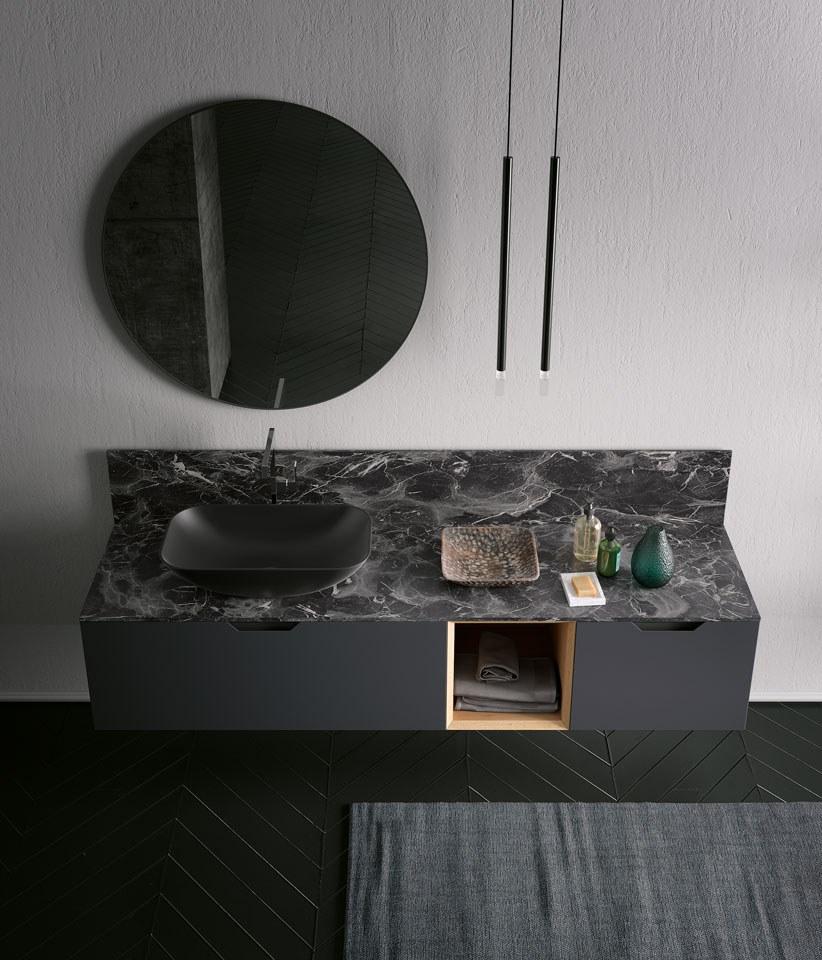 Archeda Подвесной деревянный туалетный столик с ящиками Quaranta5 sun-id-1358170 - Вид №2