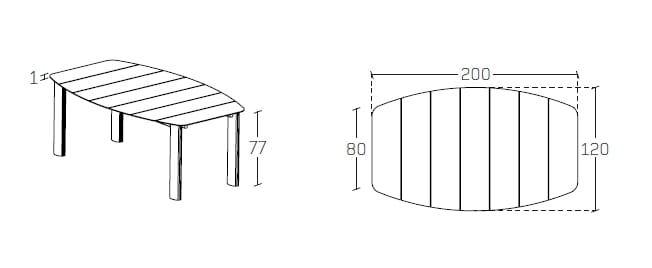 Алюминиевый бочонок и садовый стол HPL Crema Outdoor Arborea ARCH-00048837 - Вид №1