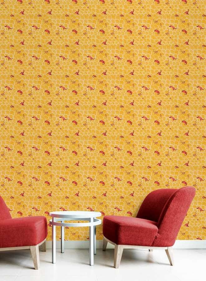 Обои из натурального ПВХ, экологически чистые, моющиеся WallPepper SUNNY ELEPHANT ARCH-00054553