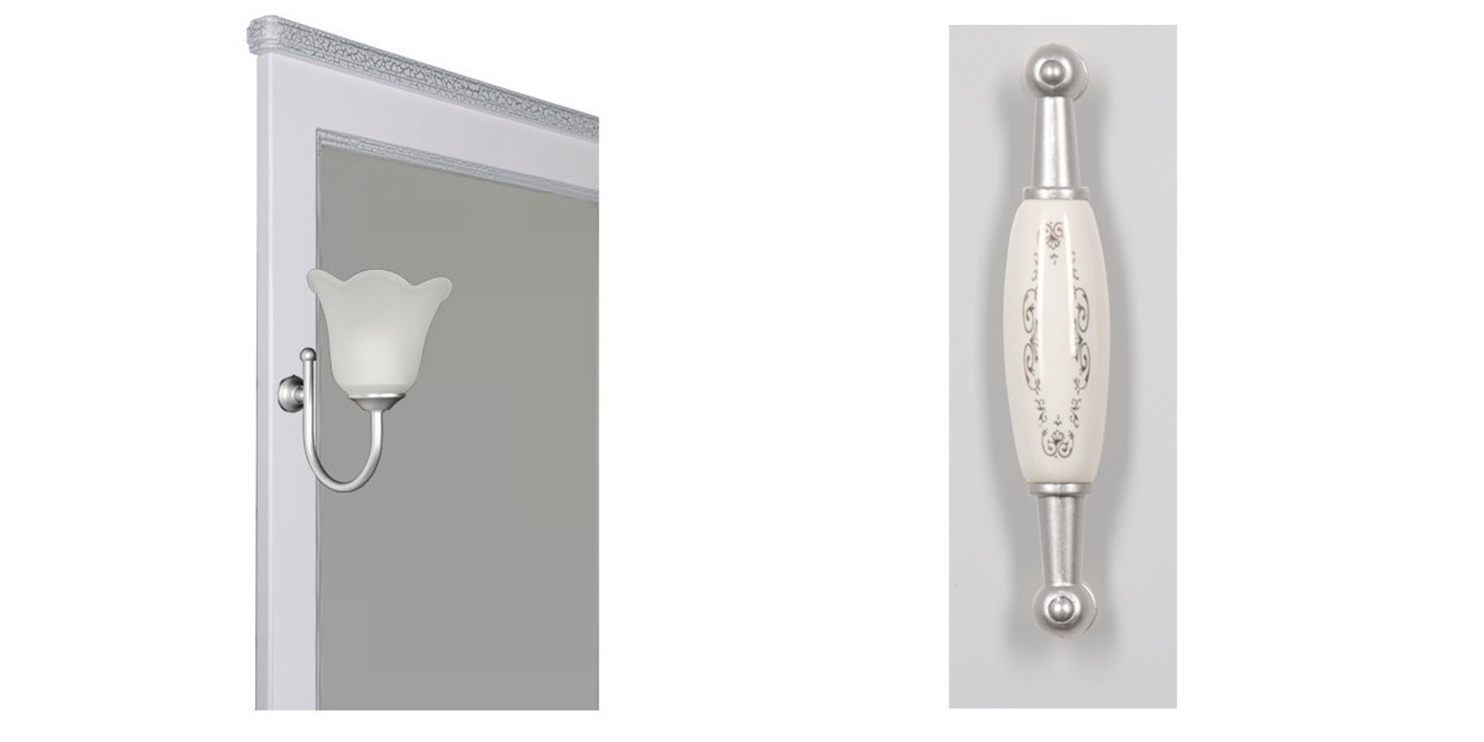 Комплект мебели Aquanet Валенса 70 белый краколет/серебро 00180460 - Вид №5