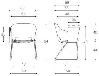 Diemme Сани стул для конференций из полипропилена с откидной крышкой Clop sun-id-1392818 - Вид №5