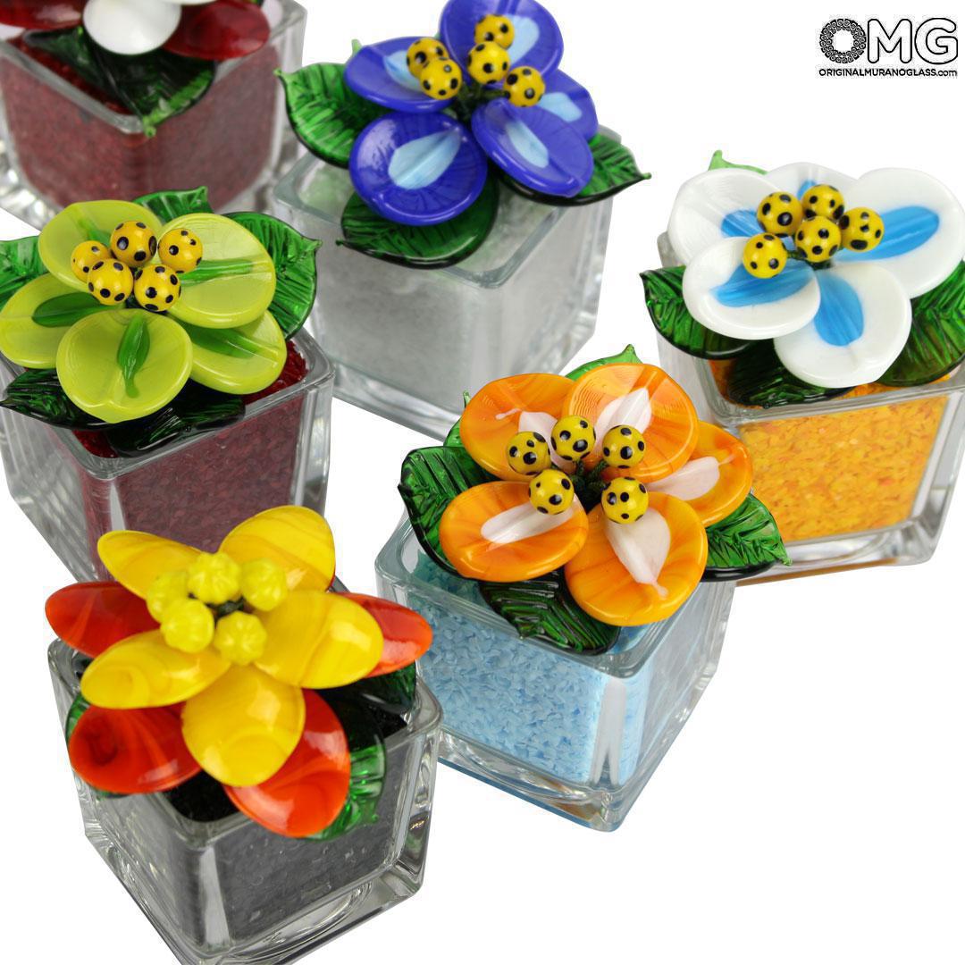 4746 ORIGINALMURANOGLASS Держатель для карт-указателей мест за столом Рождественник - муранское стекло OMG 4 см  - Вид №1