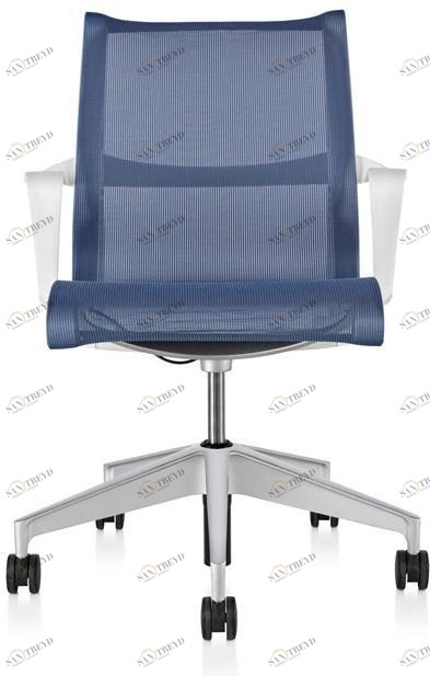Herman Miller Эргономичное вращающееся офисное кресло из ткани с подлокотниками Setu sun-id-1496901