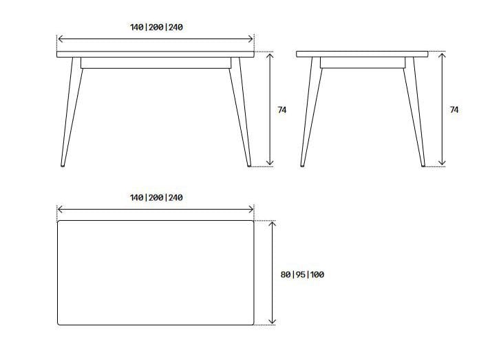 Прямоугольный обеденный стол из стали и дерева Tolix T55 / 56 ARCH-00137253 - Вид №6