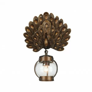 Уличный настенный светильник 49х18х34 см бронза Hunt 2032-1W FAVOURITE ПТИЦЫ, ФОНАРЬ 00-3897777 Бронза