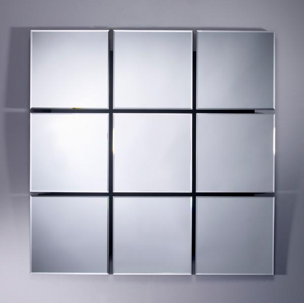 Зеркало с фацетом квадратное угловое Square Bevel PUSHA ДИЗАЙНЕРСКИЕ 062574 Хром  - Вид №1