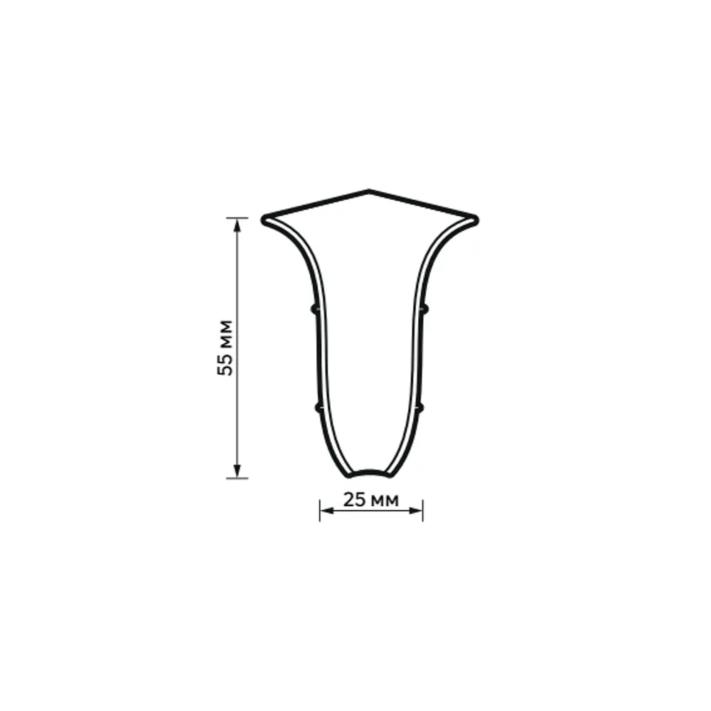 83411506 Угол для плинтуса внутренний Artens Дуб Авиньон 55 мм 2 шт. STLM-0893085  - Вид №4