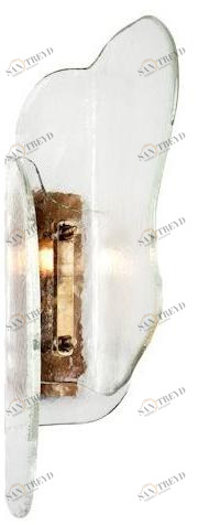 Possoni Illuminazione Старинный латунный настенный светильник со стеклом Iceberg 1070/a1