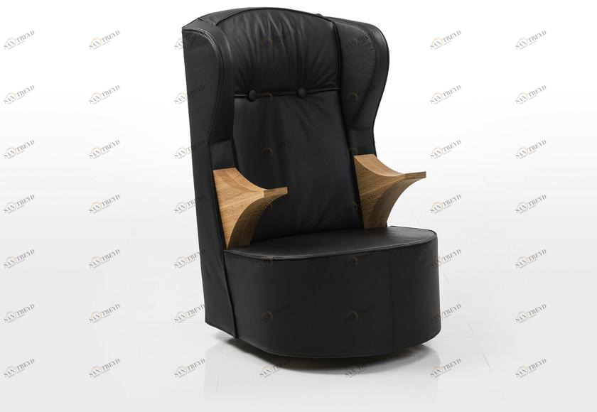 brühl Поворотное кожаное кресло с подлокотниками с высокой спинкой Poem sun-id-1469199