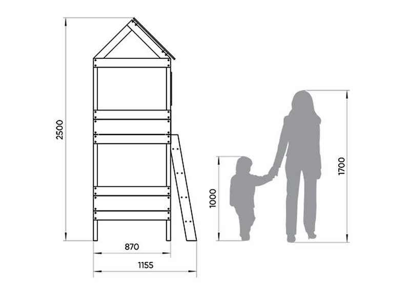 Кровать-чердак Home nord M 80х160 см белая, серая ELLIPSE ELLIPSE HOME 351793 Белый;серый Santreyd  - Вид №3