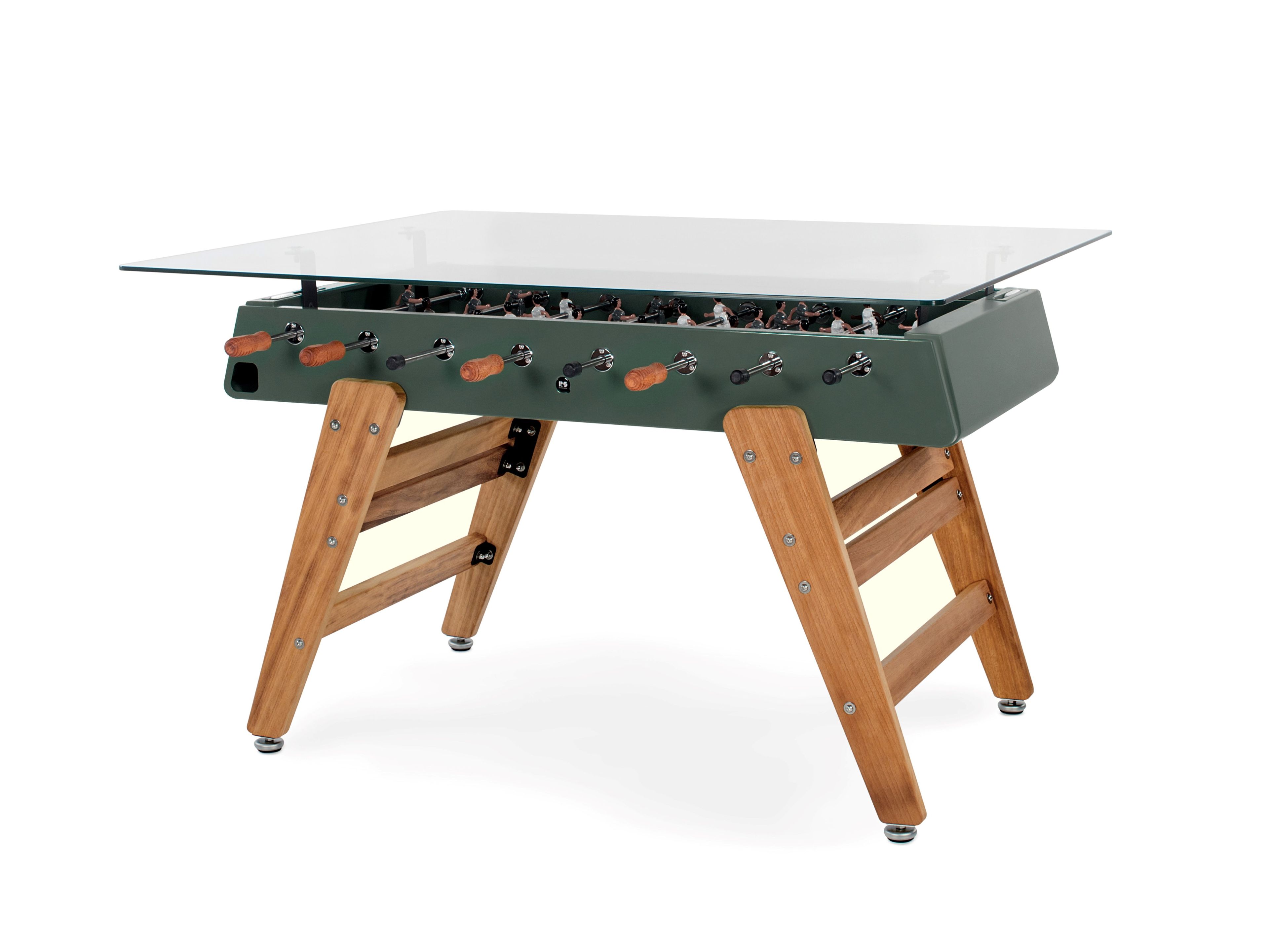 Прямоугольный обеденный стол из стали и стекла RS Barcelona RS3 WOOD ARCH-00114353 - Вид №2