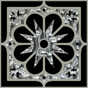 Напольная вставка Лира платина 8х8