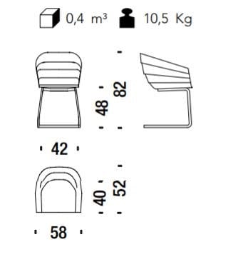 Полиуретановый консольный штабелируемый стул MOROSO Rift ARCH-00146210 - Вид №9