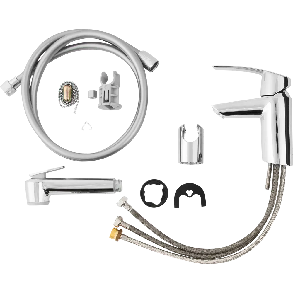 Смеситель для раковины Grohe Start New S однорычажный с гигиеническим душем цвет хром 82399849 STLM-2212328  - Вид №4