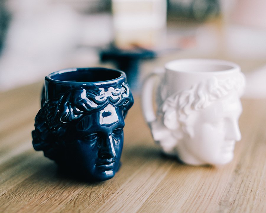 Кружка керамическая синяя Hestia DOIY ДИЗАЙНЕРСКИЕ 00-3871471 Синий  - Вид №4